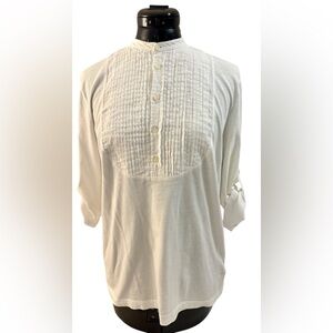 womens ralph lauren white long sleeve blouse Sz Medium